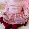 Candy Cane Christmas Long Sleeve Tutu Bodysuit -Holiday Baby