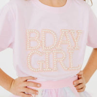 Pearl BDay Girl Patch Short Sleeve T-Shirt - Kids Clothing