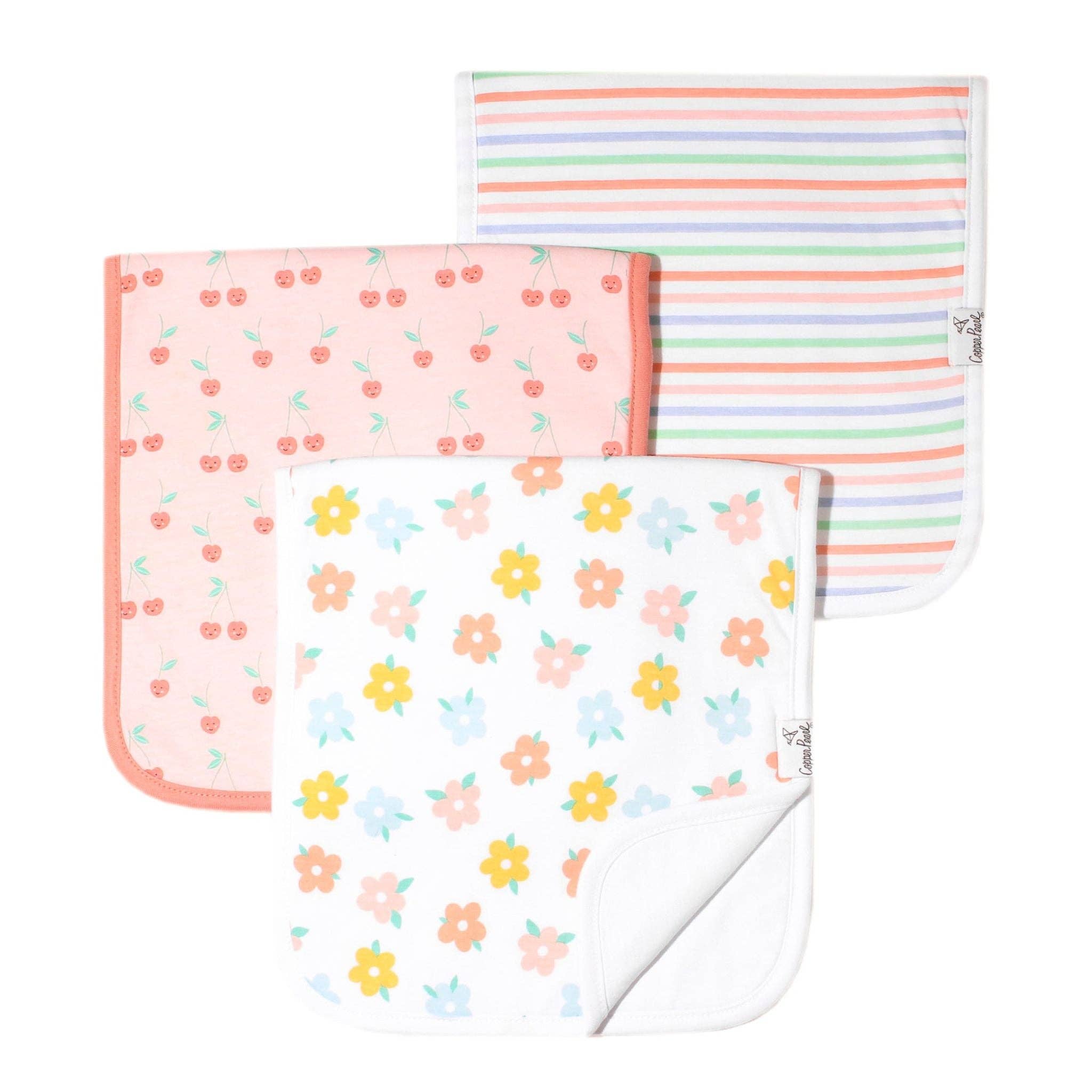 Premium Burp Cloths - Cheery
