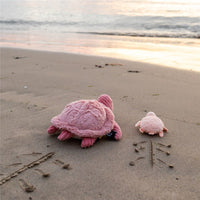 Les Ptipotos Sauvenou Turtle Plush Toy Mother And Her Pink Baby