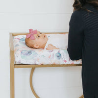 Premium Knit Diaper Changing Pad Cover - Bloom