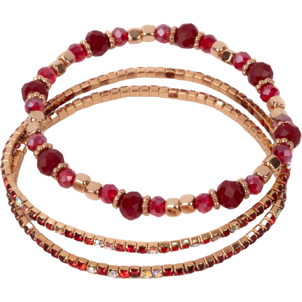 Great Pretenders Boutique Ruby Red Bracelet Set, 3pcs - Baby Biz