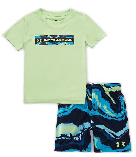 UA Tech Printed SS Set Lumos Lime