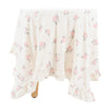 Ruffle Blanket - Roses White: Roses White