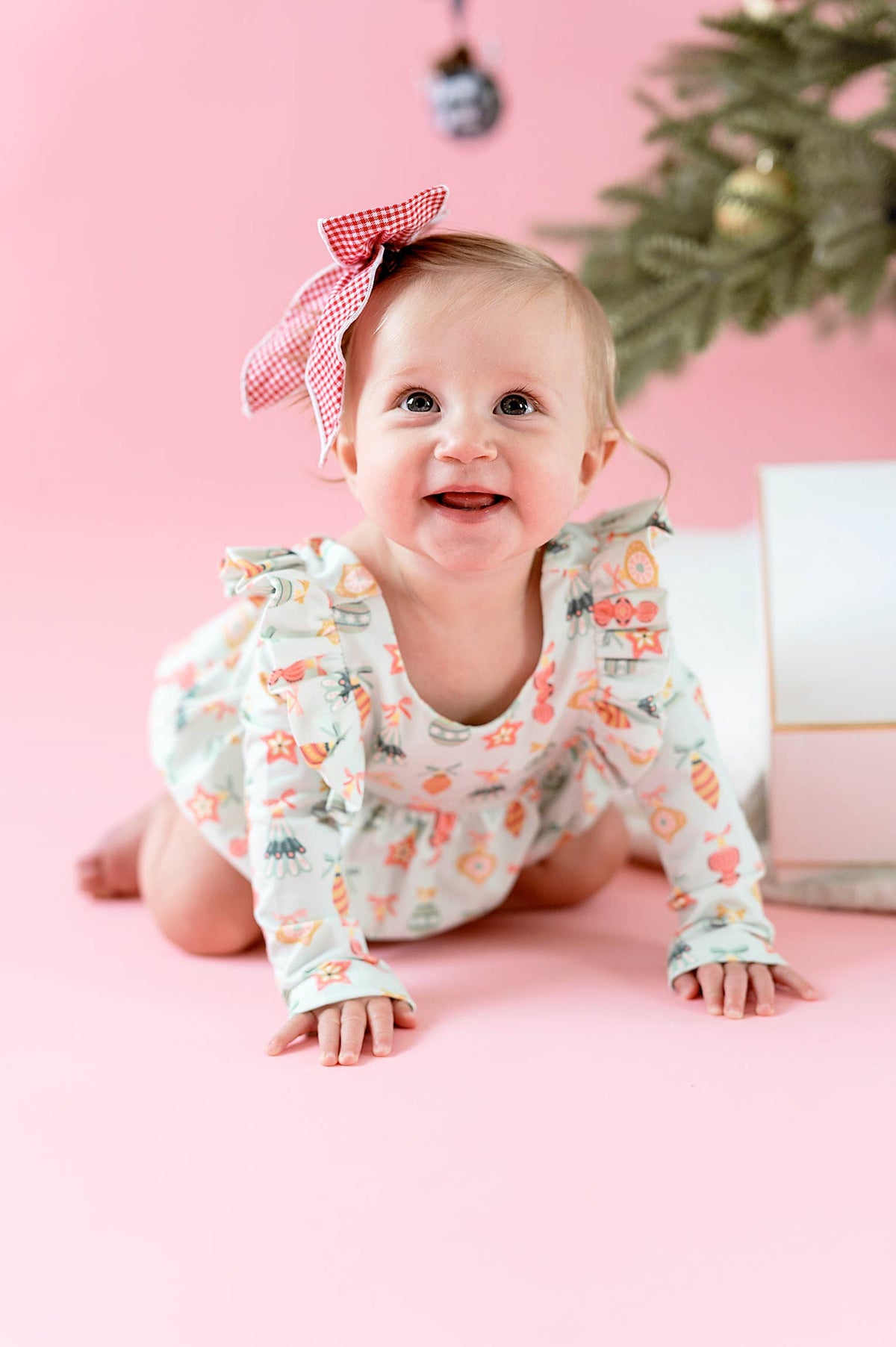 Leah Romper in Ornament | Baby Bubble