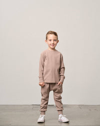 Ribbed Jogger - Mushroom