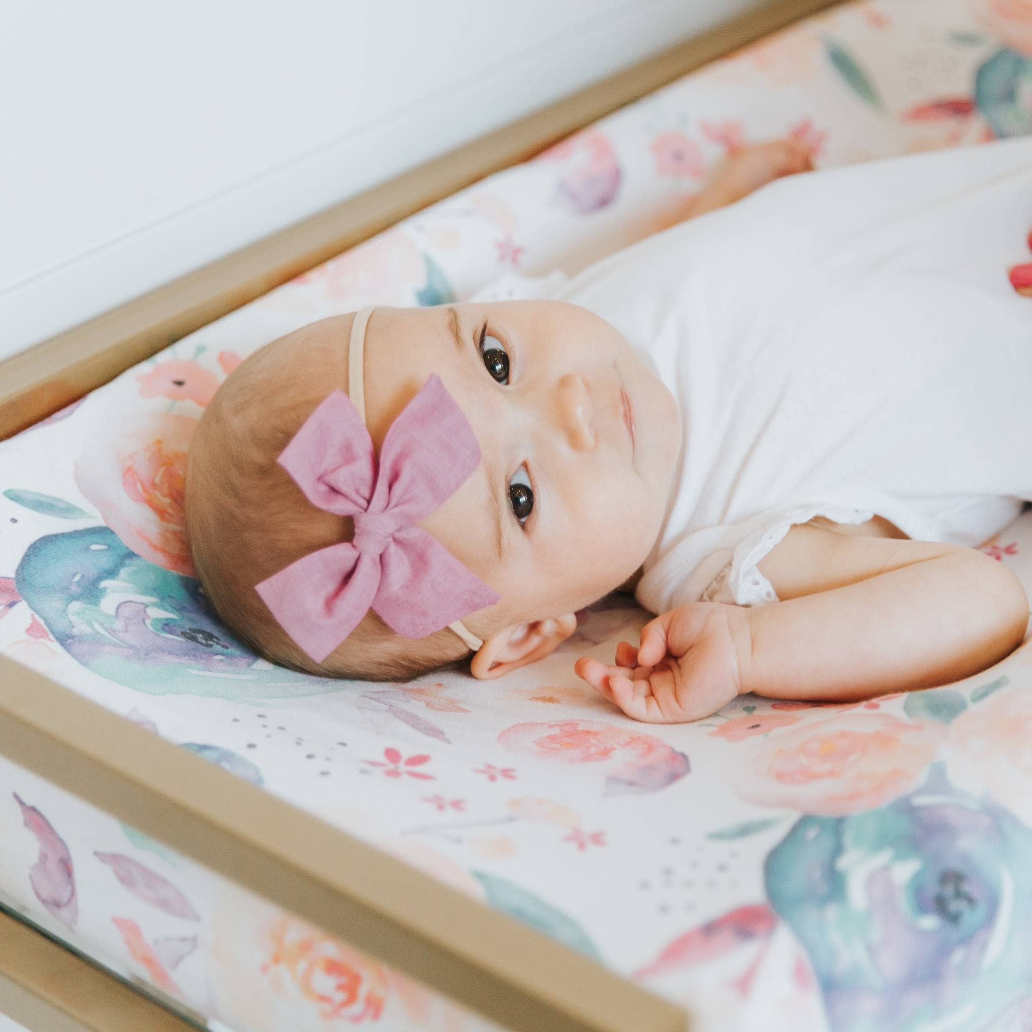 Premium Knit Diaper Changing Pad Cover - Bloom