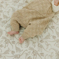 Premium Knit Fitted Crib Sheet - Jurassic Park Fossils