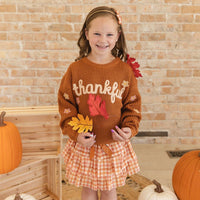 Cinnamon Plaid Tiered Tutu Skirt, Kids