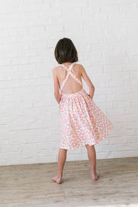 Sofia Dress in Pink Berry | Pocket Twirl Dress