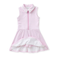 Swoon Active Pink Gingham Tennis Dress