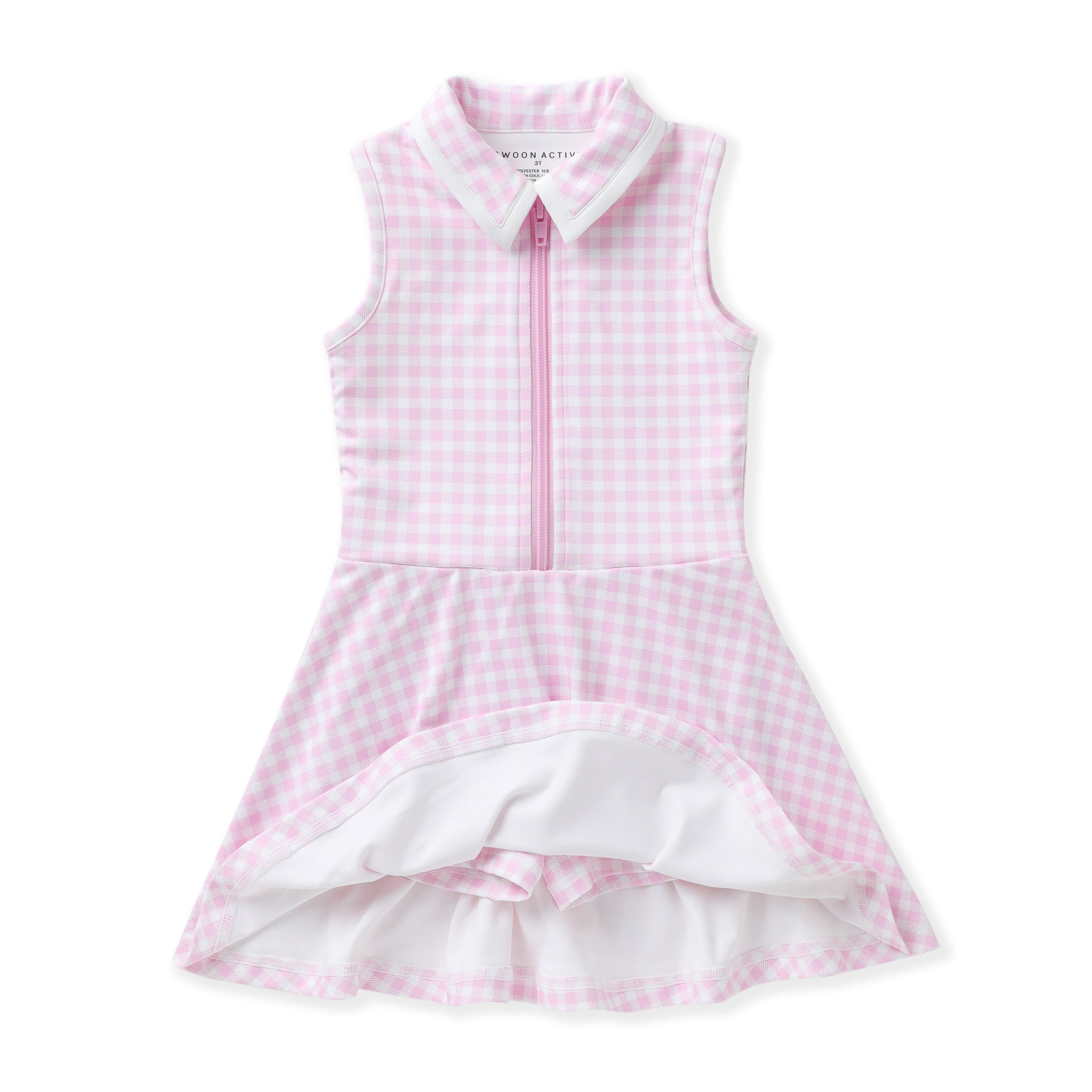Swoon Active Pink Gingham Tennis Dress