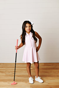 Swoon Active Pink Gingham Tennis Dress