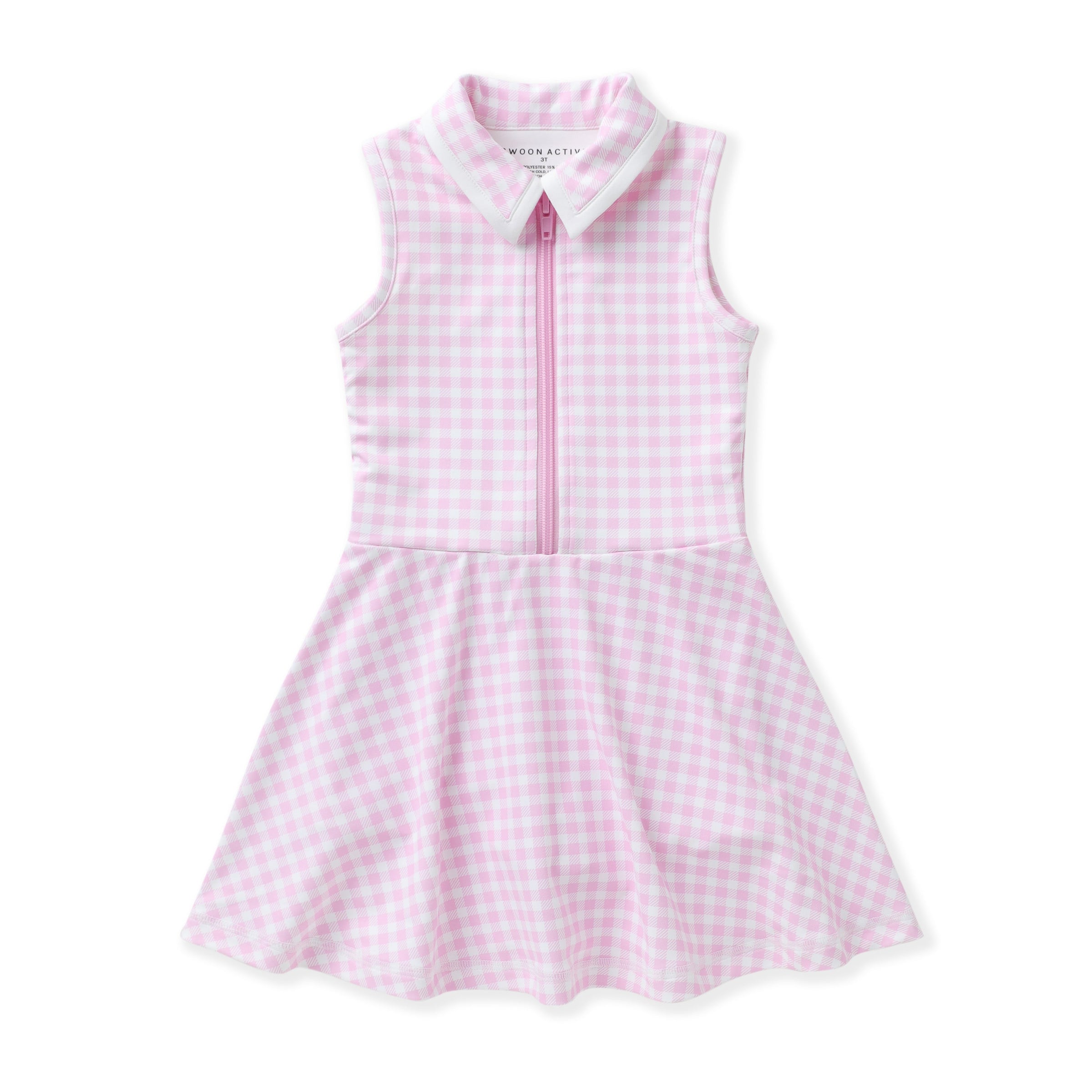 Swoon Active Pink Gingham Tennis Dress