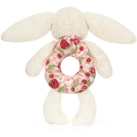Jellycat Blossom Cream Bunny 'Berry' Ring Rattle