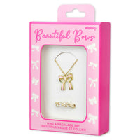 Iscream Beautiful Bows Ring And Necklace Set