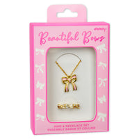 Iscream Beautiful Bows Ring And Necklace Set