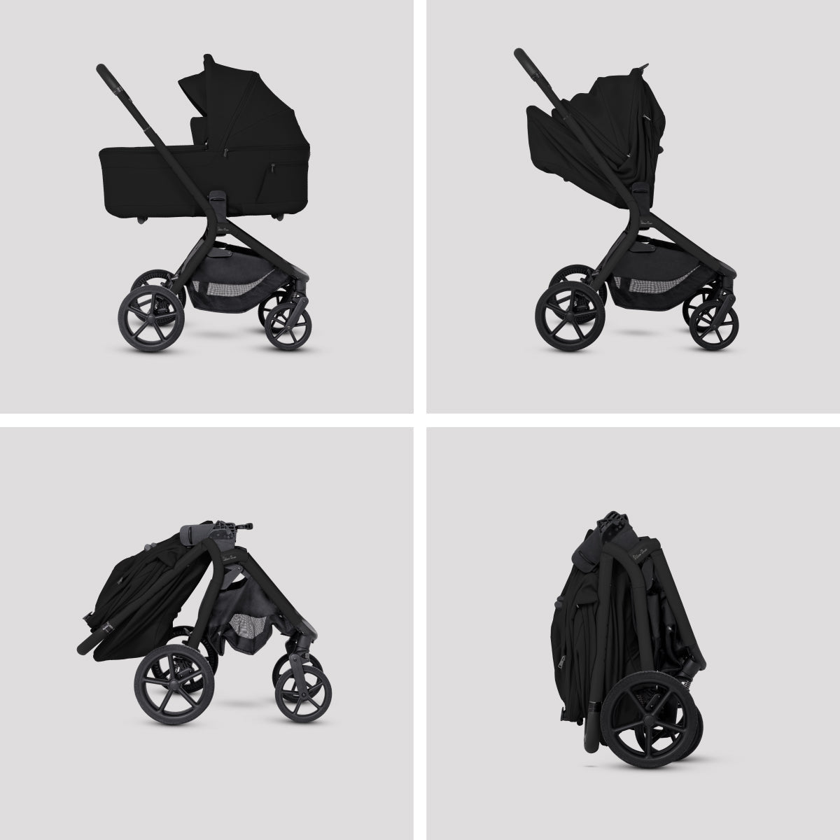 Silver Cross Breez Compact Stroller + Folding Bassinet Bundle