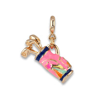 CHARM IT! Gold Rebel Girls Golf Clubs Charm