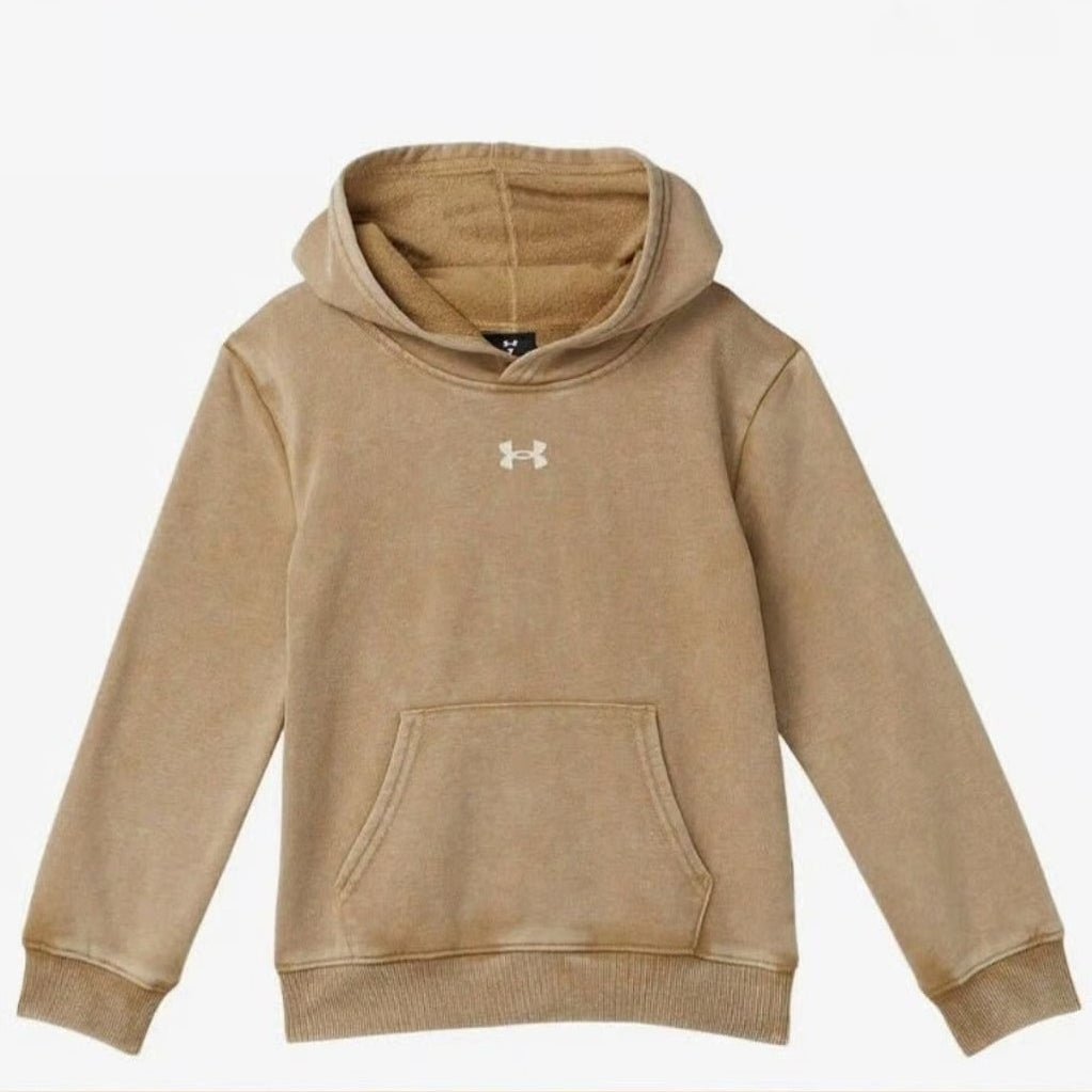 UA Rival Acid Wash Hoodie Field Khaki - Baby Biz