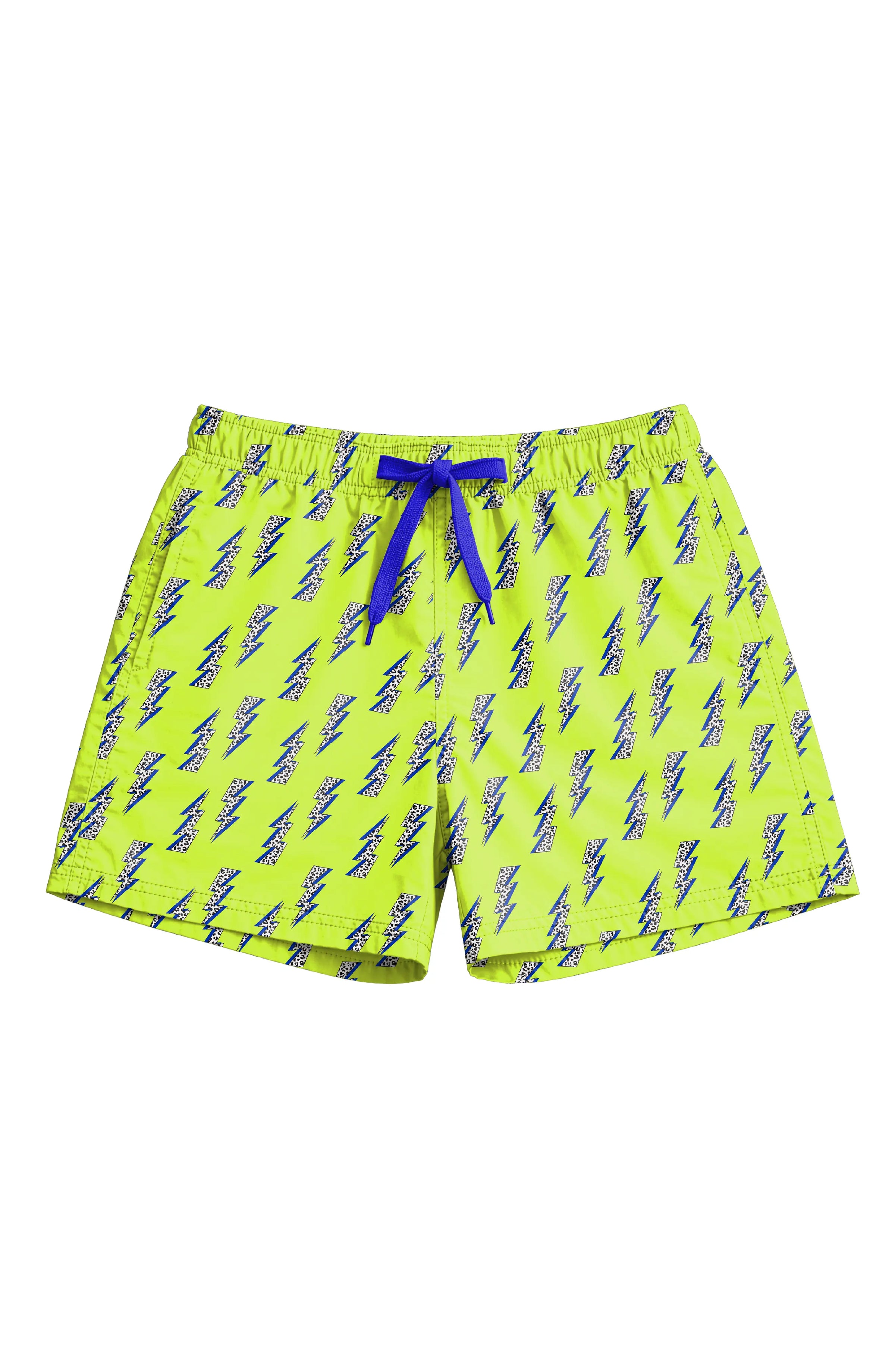 Limeapple Dylan Boys Lightning Bolt Print Board Shorts