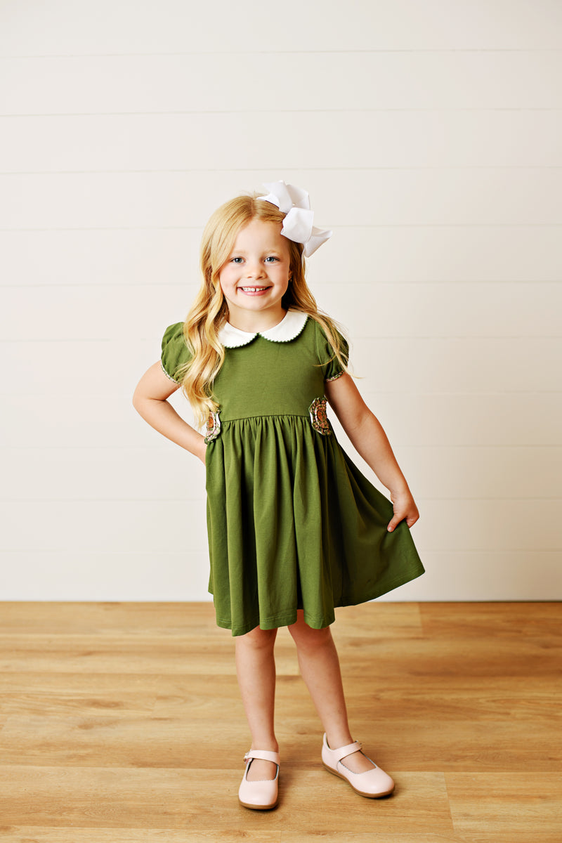 Swoon Baby Clothing Olive Proper Gwen Dress