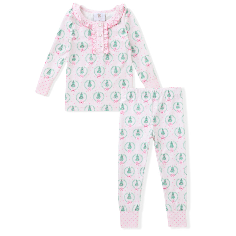 Swoon Baby Clothing Pink Trees Butterknit PJ Set