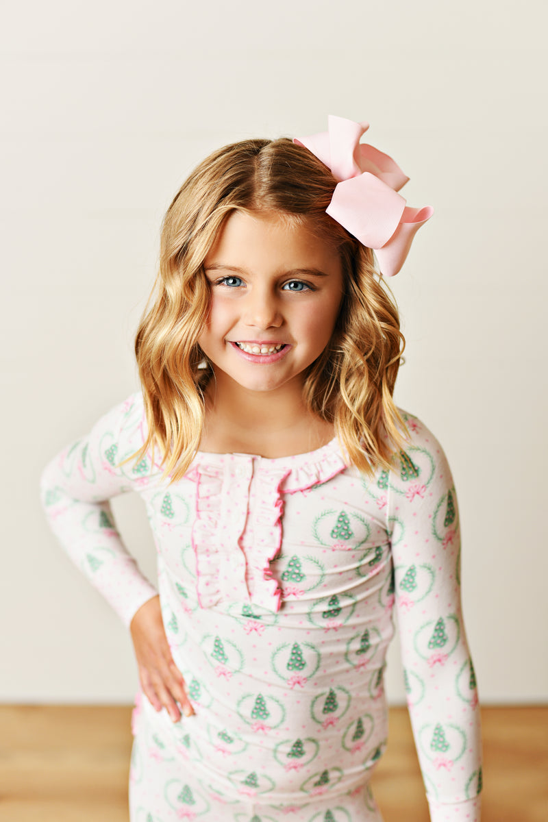 Swoon Baby Clothing Pink Trees Butterknit PJ Set