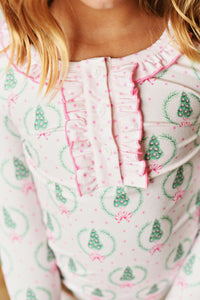 Swoon Baby Clothing Pink Trees Butterknit PJ Set