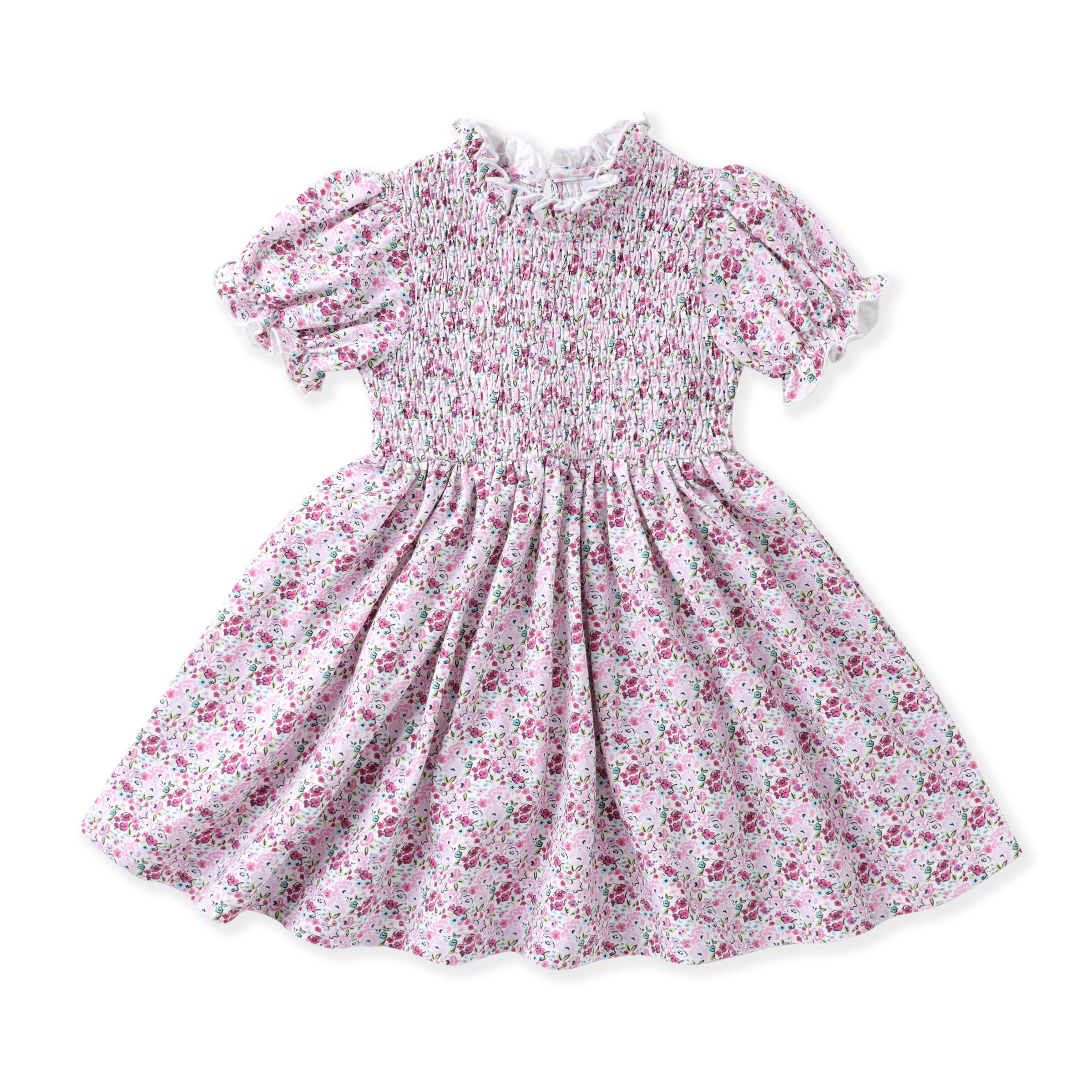 Swoon Ditsy Plum Smocked Dress