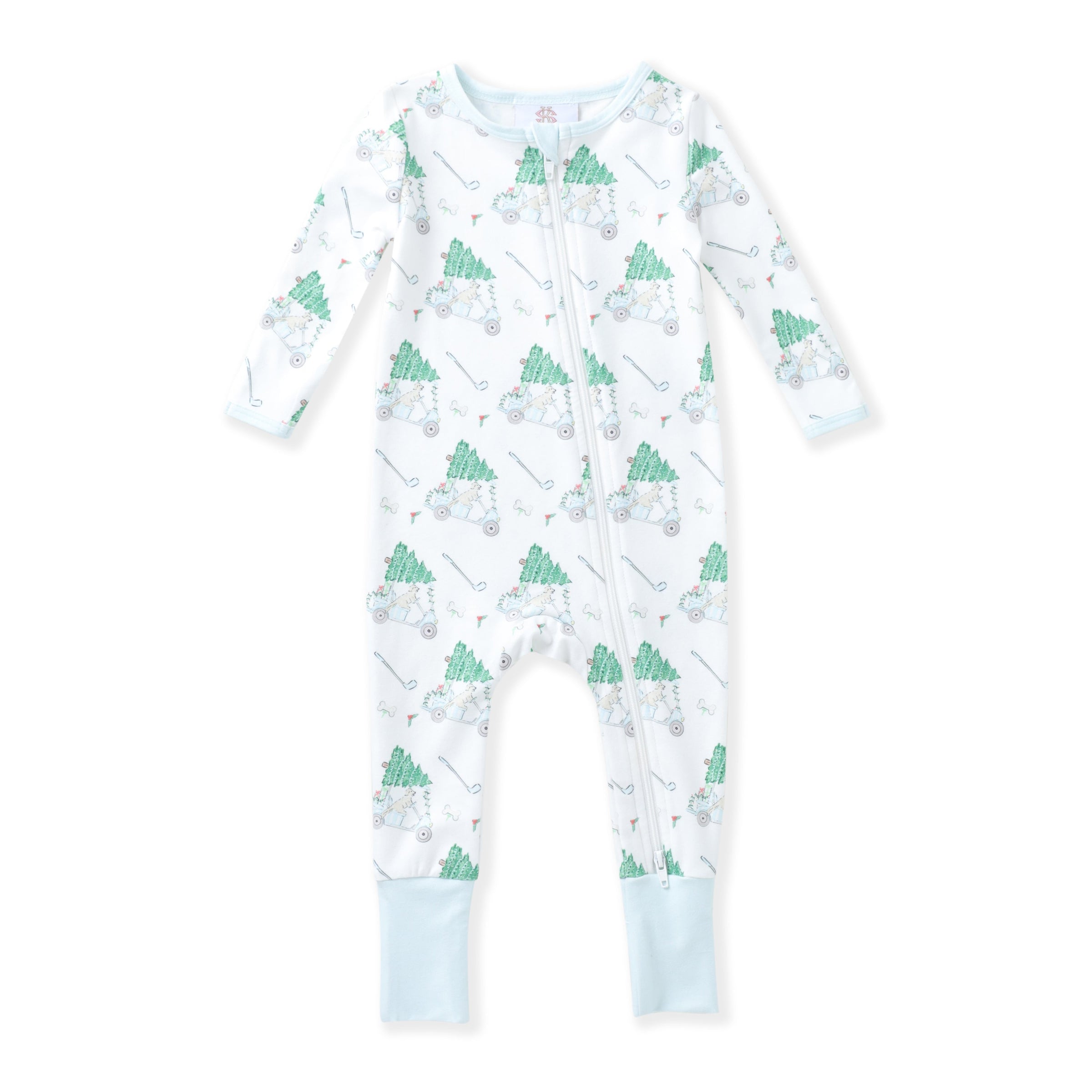 Swoon Paw-Tee Christmas Blue Butterknit Layette