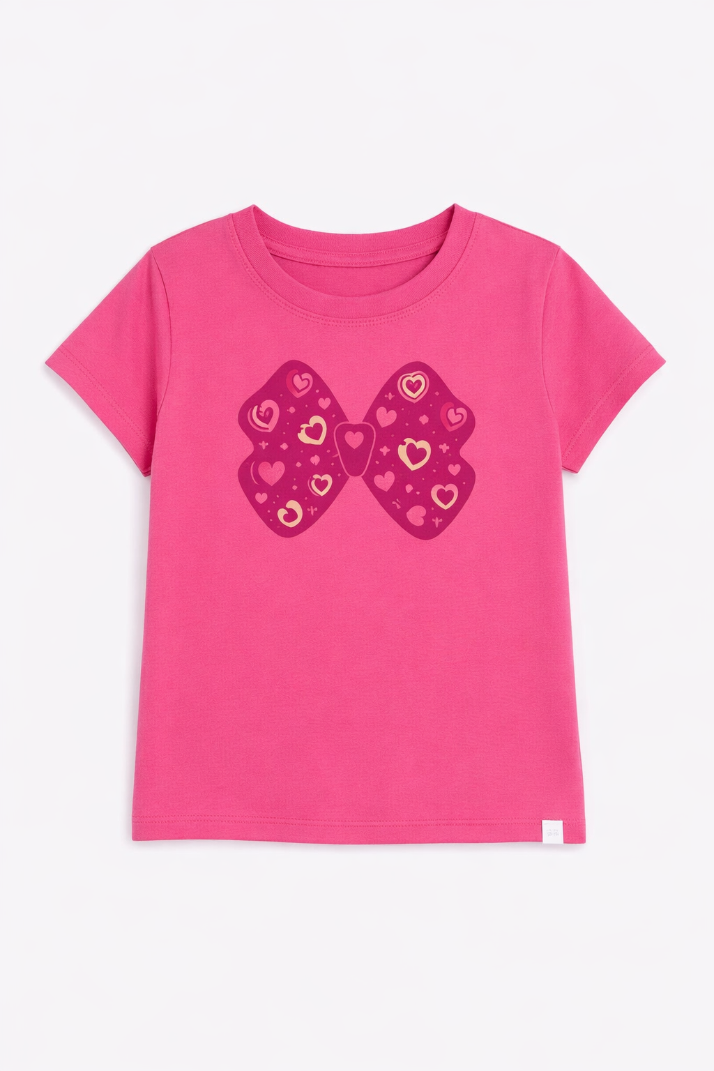 Preppy Goose Sequin Bow Applique T-Shirt