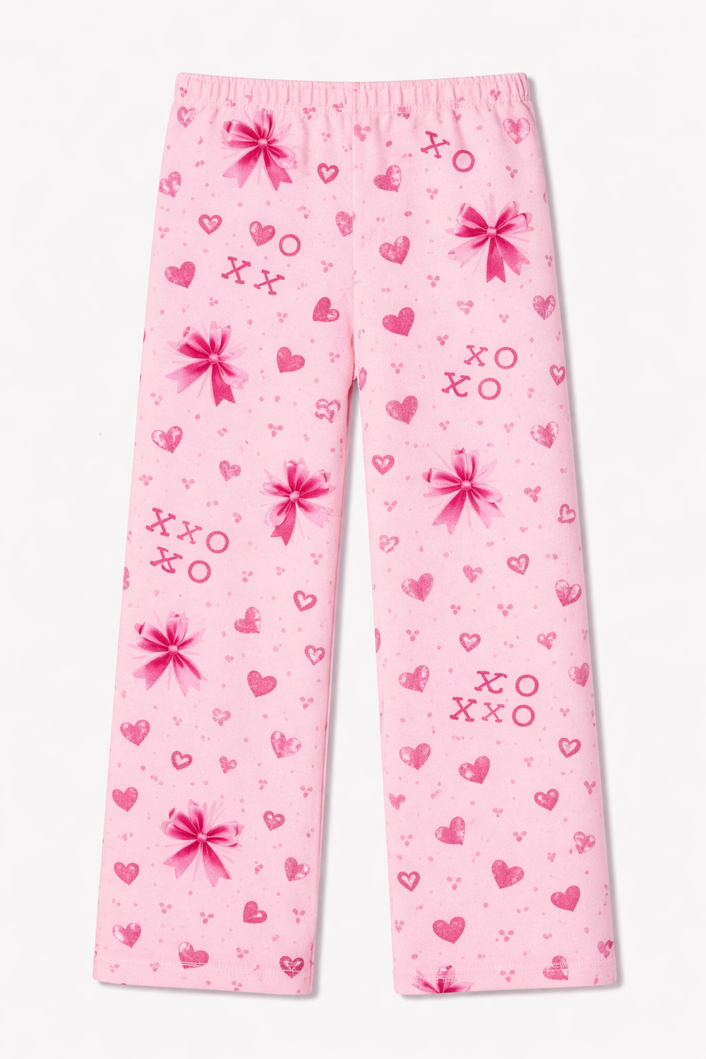 Preppy Goose Plush Bow Print Loungewear Pant
