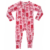 In My Jammers Valentine's Bow Zipper Romper