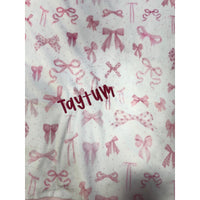 Razzle Baby Bows Double Plush Blanket