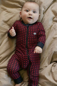 Baby Zip Up Texas Black And Red