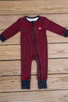 Baby Zip Up Texas Black And Red