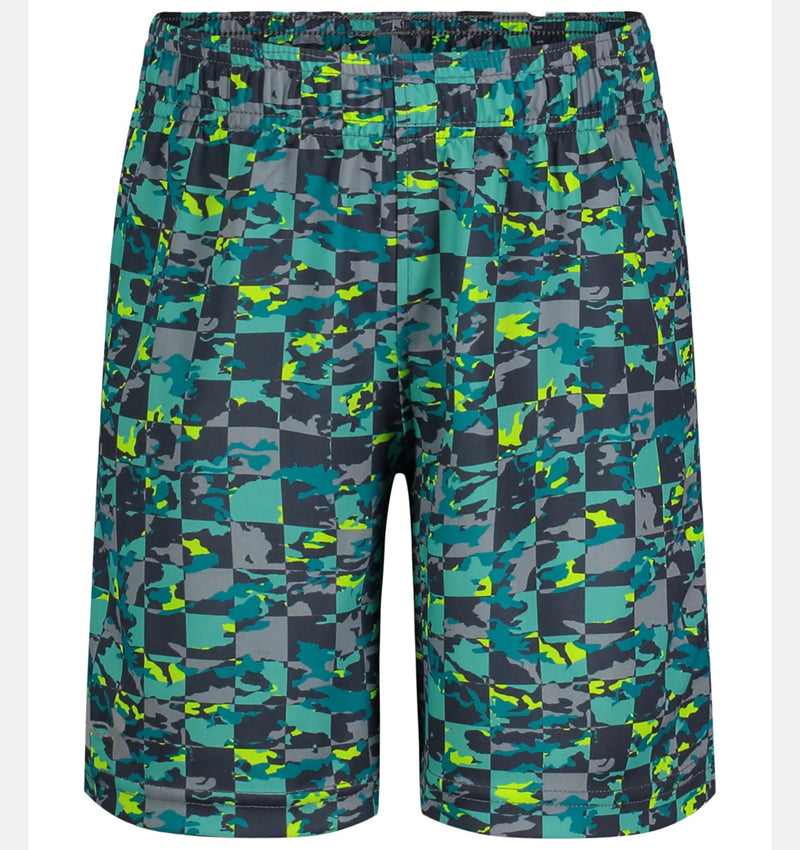 UA BOOST PRINTED SHORT RADIAL TURQUOISE