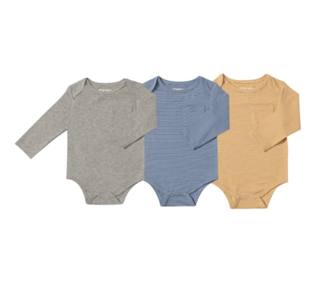 Tellico Triple Pack Onesies Micro Stripe
