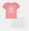 UA Flare 2-Fer Short Set Cosmo Pink