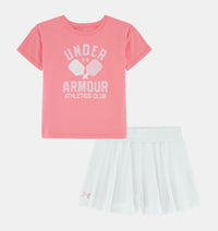 UA Flare 2-Fer Short Set Cosmo Pink