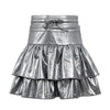 Lola + The Boys Metallic Ruffle Skort