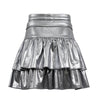 Lola + The Boys Metallic Ruffle Skort