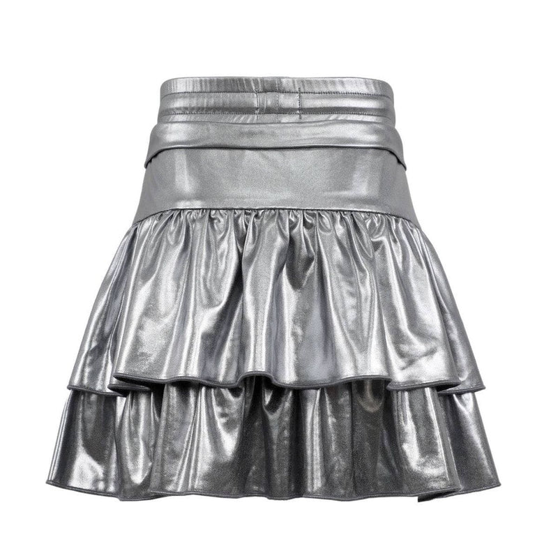 Lola + The Boys Metallic Ruffle Skort