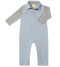 Arlington Polo Romper Blue With White Arms
