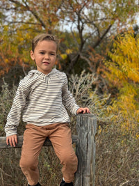 Linear Lined Cords Brown