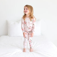 Posh Peanut Vintage Pink Rose Long Sleeve Basic Pajama