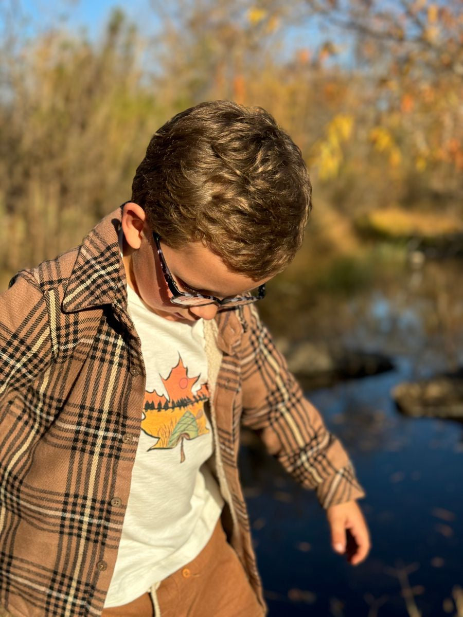 Adventurer Sherpa Lined Shirt Brown/Black Plaid