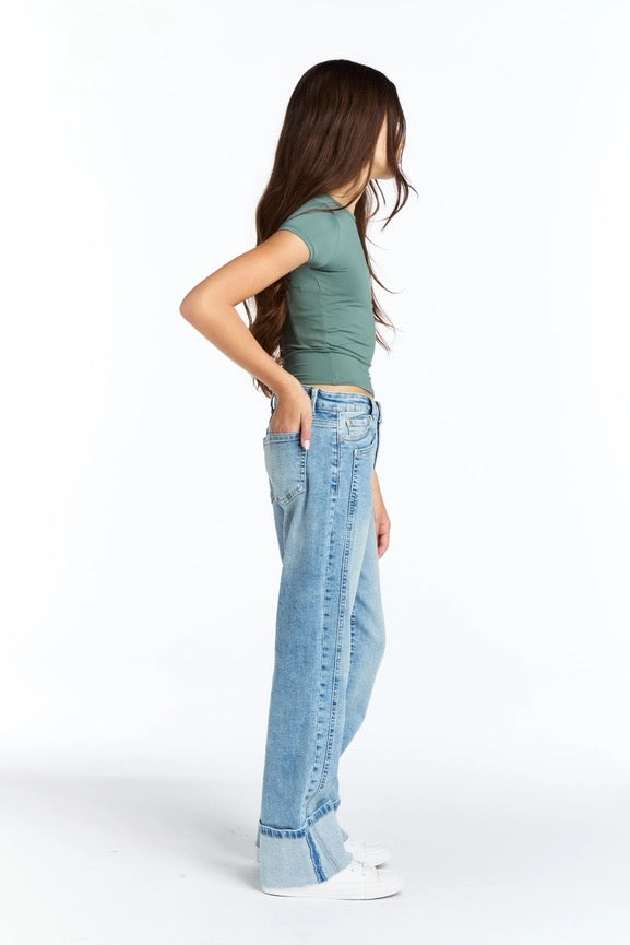 Two Tone Crop Straight