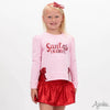 Santa's Favorite in Sequin on Pink Holly Christmas